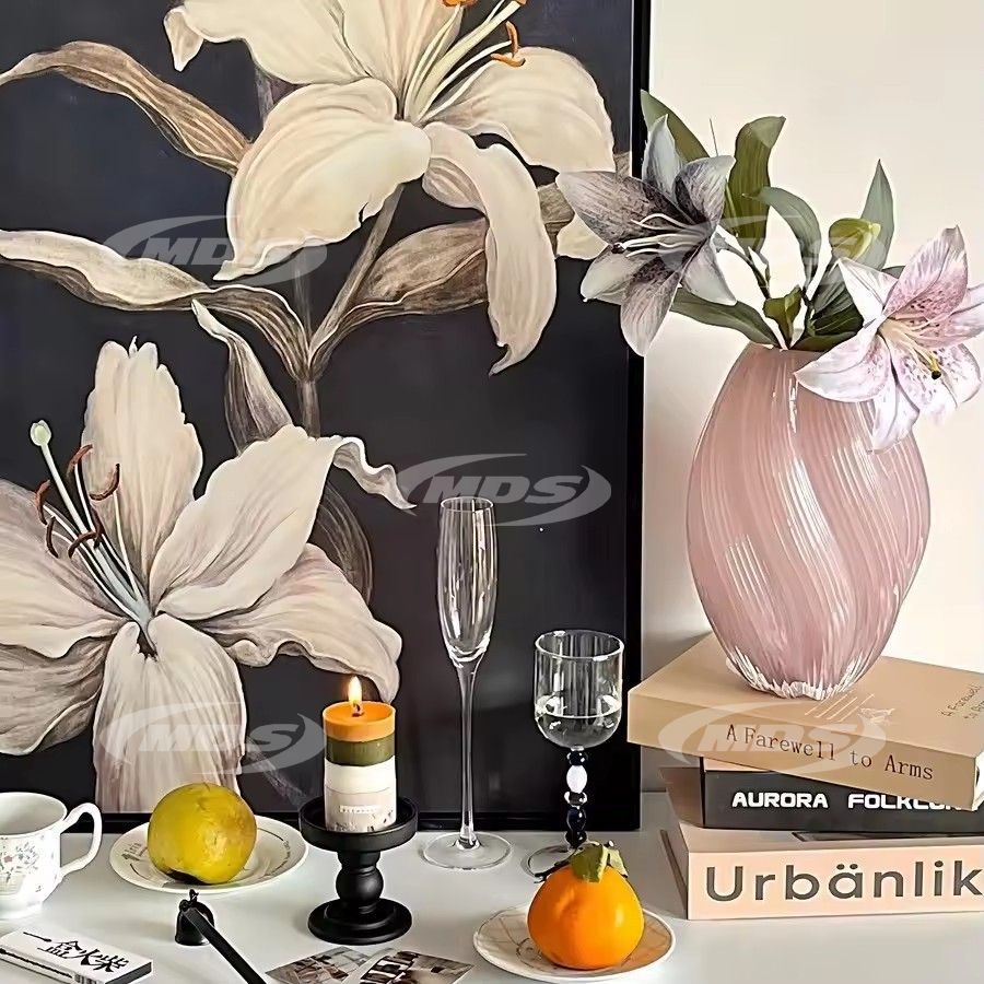 Luxury Hydroponic Art Cheap Wedding Table Coloured Glaze Modern Glass Flower Vase For Home Decor