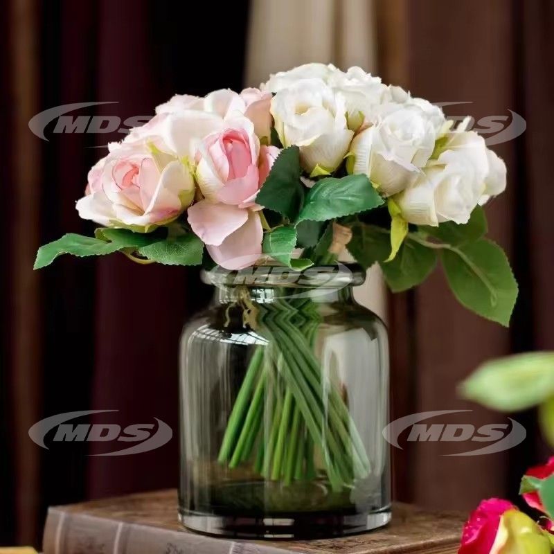 Customized Colorful Clear Home Accessories Empty Glass Jar Hydroponic Storage Glass Vase Wide Mouth Containers Jar