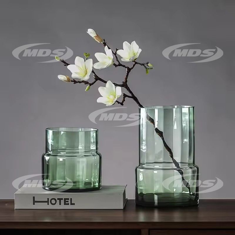 Modern Large Diameter Clear Glass Vase Creative Light Luxury Table Water-grown Flower Vase Wholesale