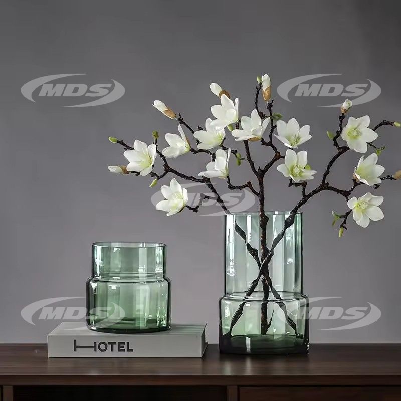 Modern Large Diameter Clear Glass Vase Creative Light Luxury Table Water-grown Flower Vase Wholesale