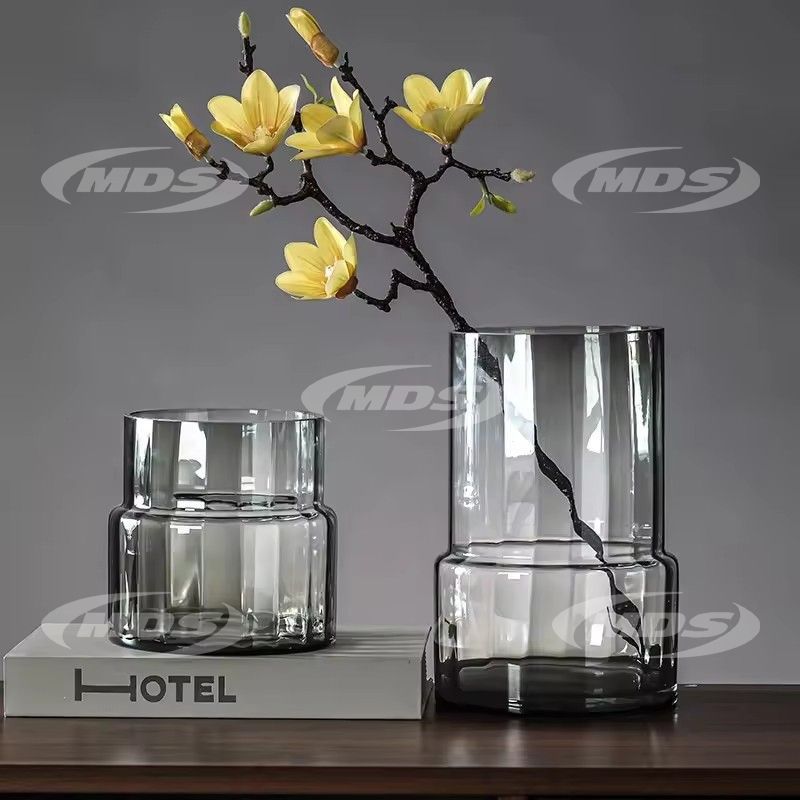 Modern Large Diameter Clear Glass Vase Creative Light Luxury Table Water-grown Flower Vase Wholesale