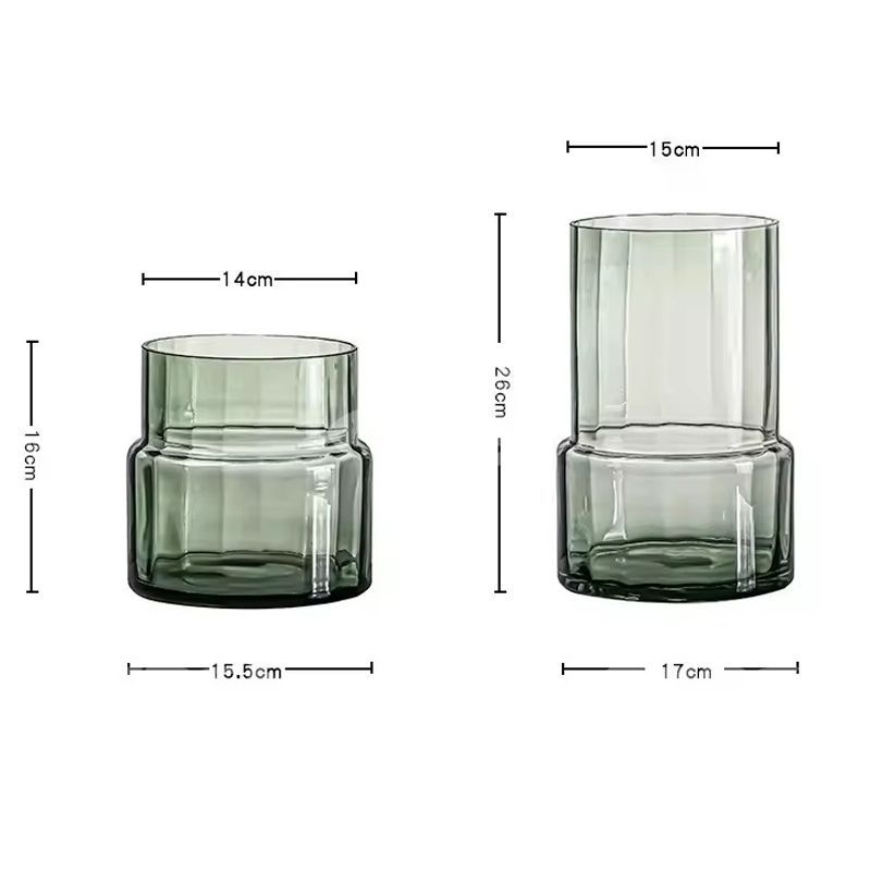 Modern Large Diameter Clear Glass Vase Creative Light Luxury Table Water-grown Flower Vase Wholesale