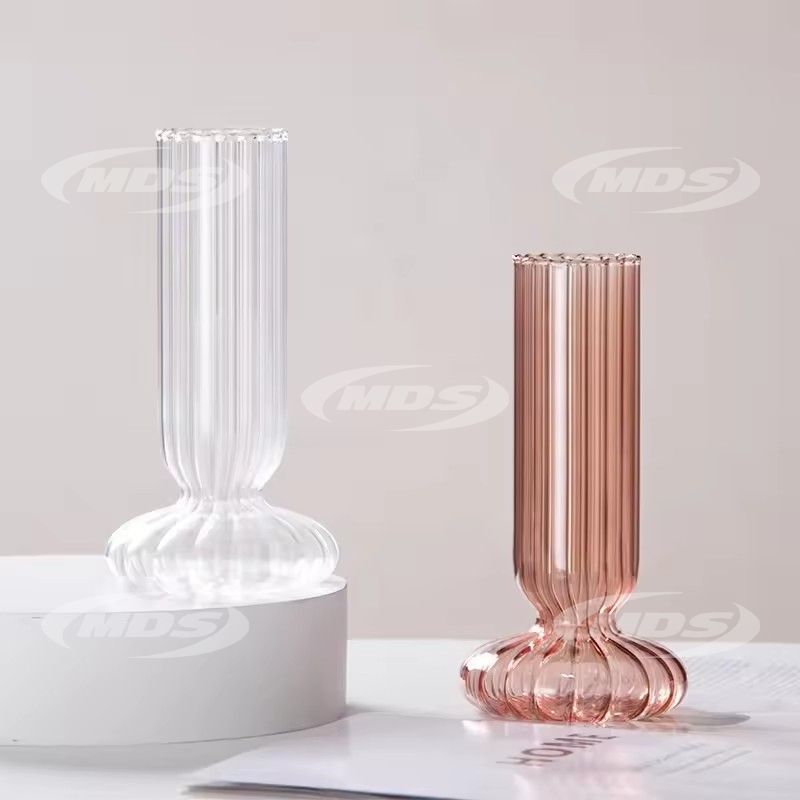 New simple glass vase flower arrangement decoration living room entrance model room dining table hotel light luxury craft vase