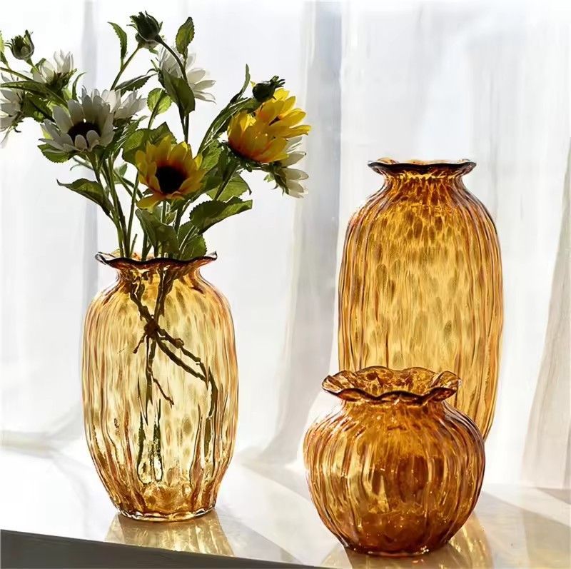 Home furnishings Clear Vase Flower Decorative Glass Flower Vase Floral Arrangements