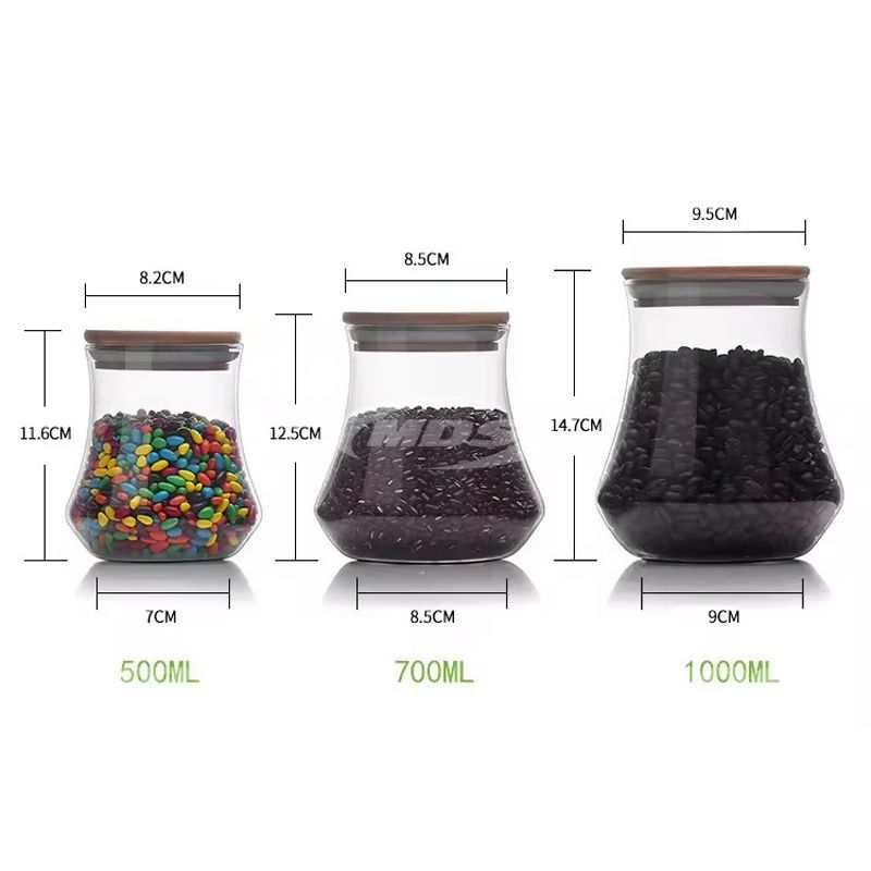 High Borosilicate Heat Resistant Glass Storage Jar Household for Candy Snacks