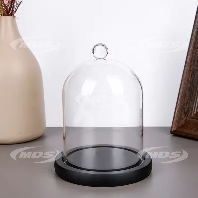 Factory direct wholesale immortal flower transparent dustproof glass cover high borosilicate micro landscape glass cover