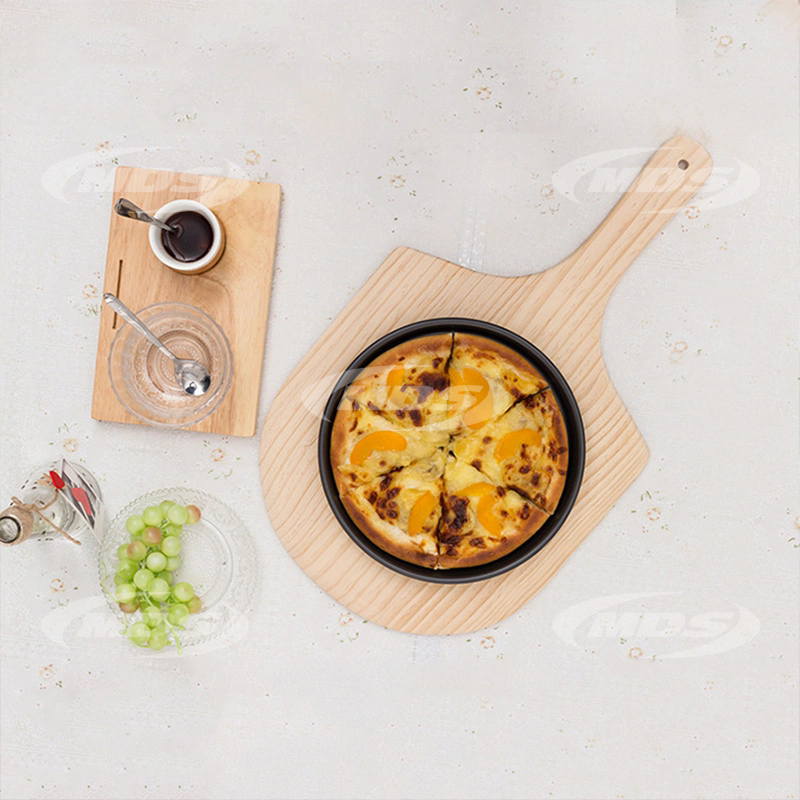 Baking Homemade Bamboo Wood Pizza Peel Custom Logo Pine Wooden Pizza Paddle Board with Handle