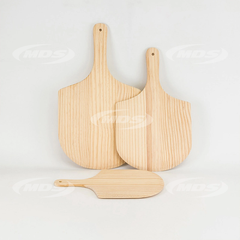 Baking Homemade Bamboo Wood Pizza Peel Custom Logo Pine Wooden Pizza Paddle Board with Handle