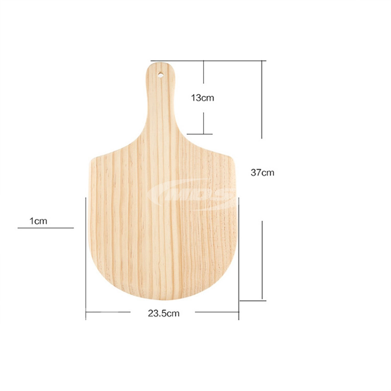 Baking Homemade Bamboo Wood Pizza Peel Custom Logo Pine Wooden Pizza Paddle Board with Handle