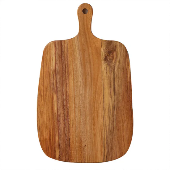 Custom Logo Beech Black Walnut Acacia Wood Cutting Board with Handle