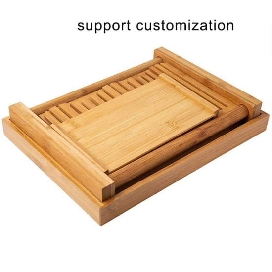 Foldable Bamboo Bread Slicer Cutter Adjustable Loaf Cutter Commercial Household Bamboo