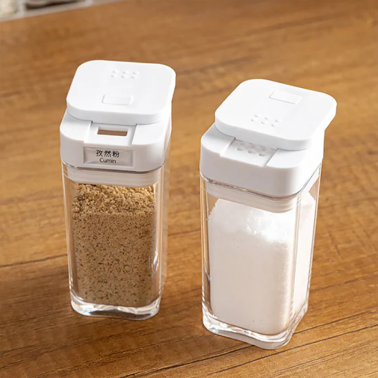 Kitchen Supplies Spice Oil Bottle Container Set Clear and Safe Sealed Lid Plastic Seasoning Bottle