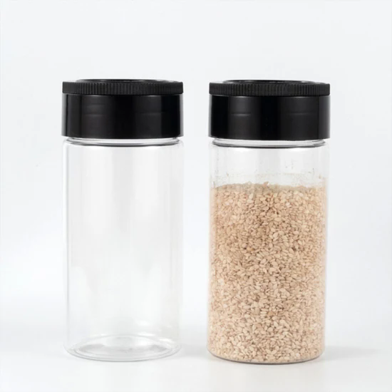 125ml Plastic Condiment Bottle Seasoning Containers with Shaker Lids Clear Plastic Spices Jar