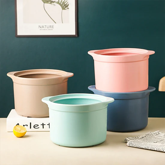 Ceramic Soup Pots Casserole Dish Oven Safe 3.2L 4L 5L Ceramic Casserole Pot Cookware Set with Glass Lid