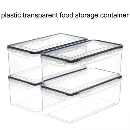 BPA Free Stackable Airtight Kitchen Organizer Cereals Storage Jar Plastic Food Storage Bin Box Container