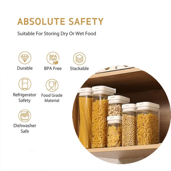 Multi-Purpose Preservation Food Grains Container Box Sealed Plastic Food Storage Container Set