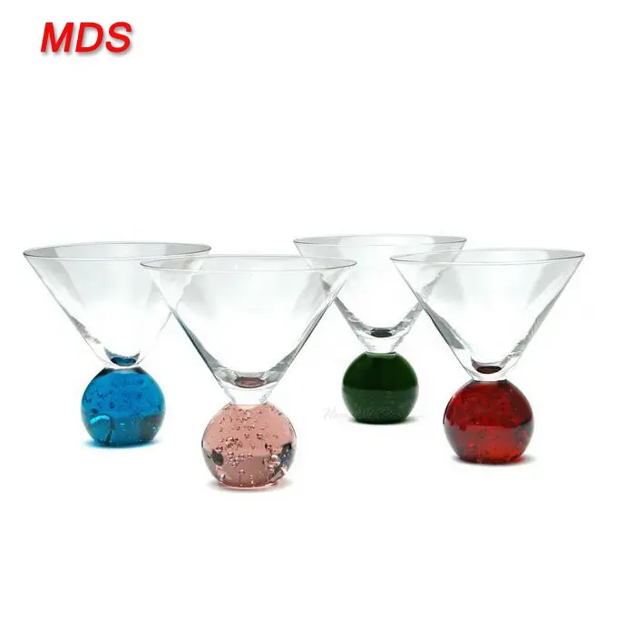 Glassware manufacturers barware martini glass with balling bottom