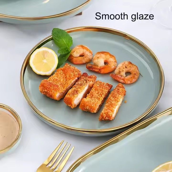 Modern vintage gold rim porcelain or ceramic dining set wayfair glazed italian rustic ceramic dinnerware plates sets tableware