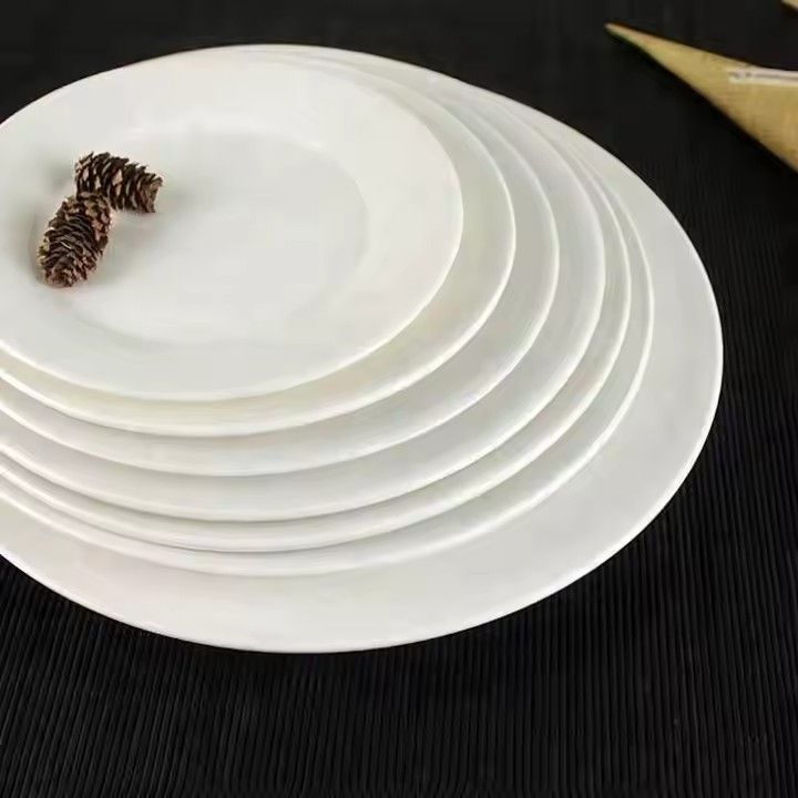 Wholesale factory shallow strengthen porcelain plate set