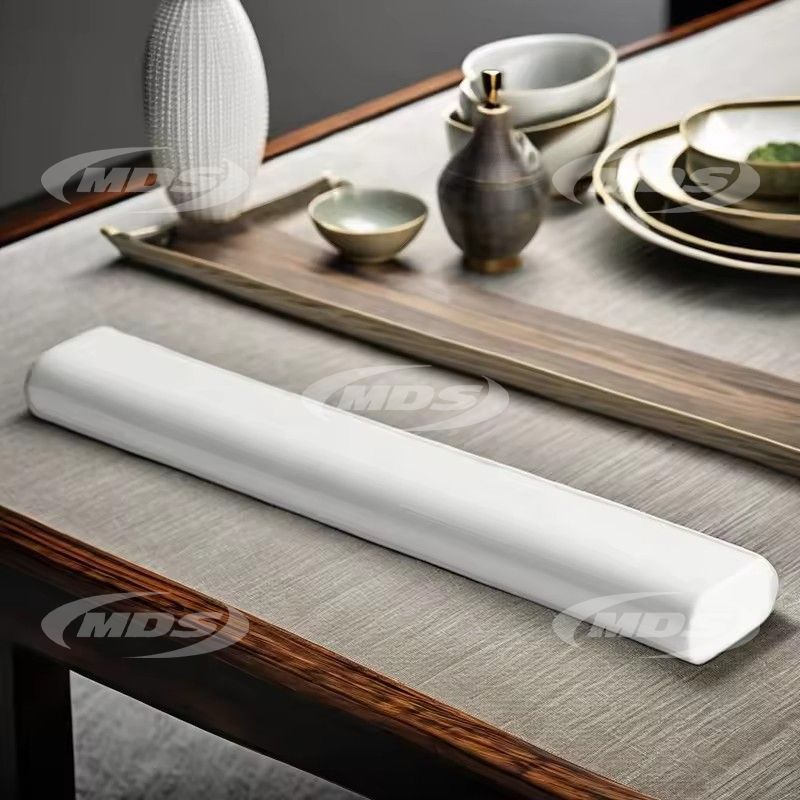 Creative cold dishes sushi sashimi dessert dimsum serving tray rectangle restaurant white long ceramic sushi