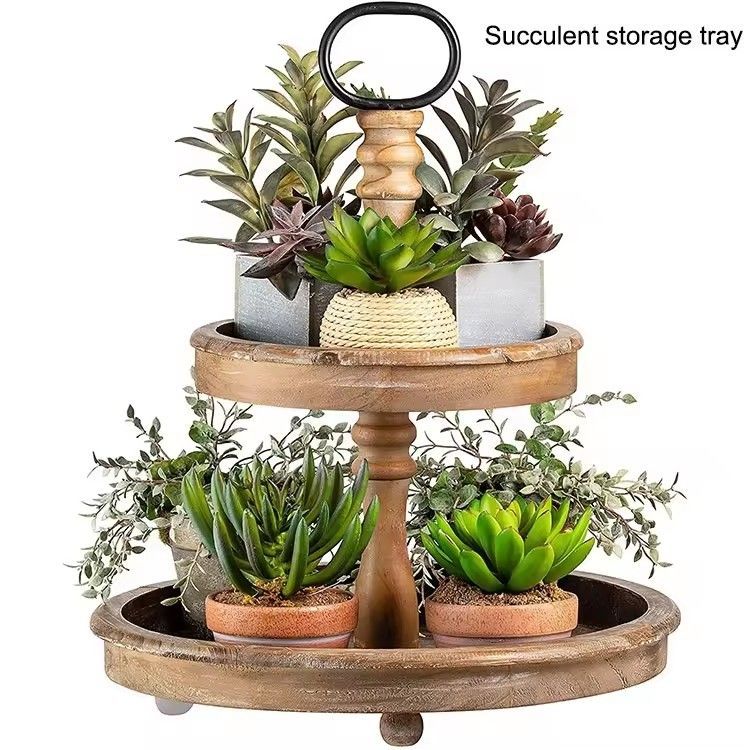 Rustic farmhouse tiered tray decor round storage vintage tier stand awesome tiered serving tray