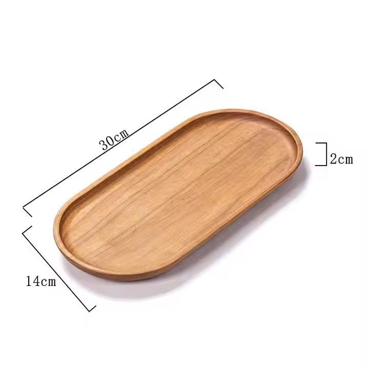 Black walnut wood serving platters and trays for tea food appetizer tray rectangle oval wooden plates for steak