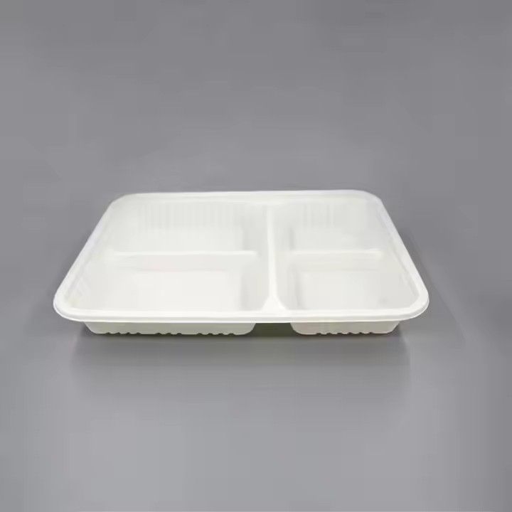 3 4 compartment plastic corn starch mealbox biodegradable cornstarch food packaging lunch box