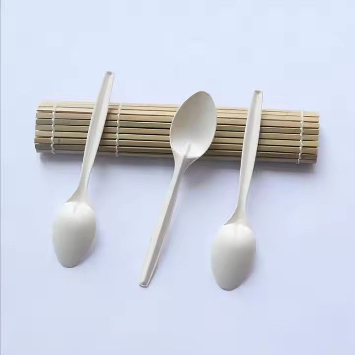 Wholesale biodegradable cutlery 7inch corn starch spoons plastic disposable spoon