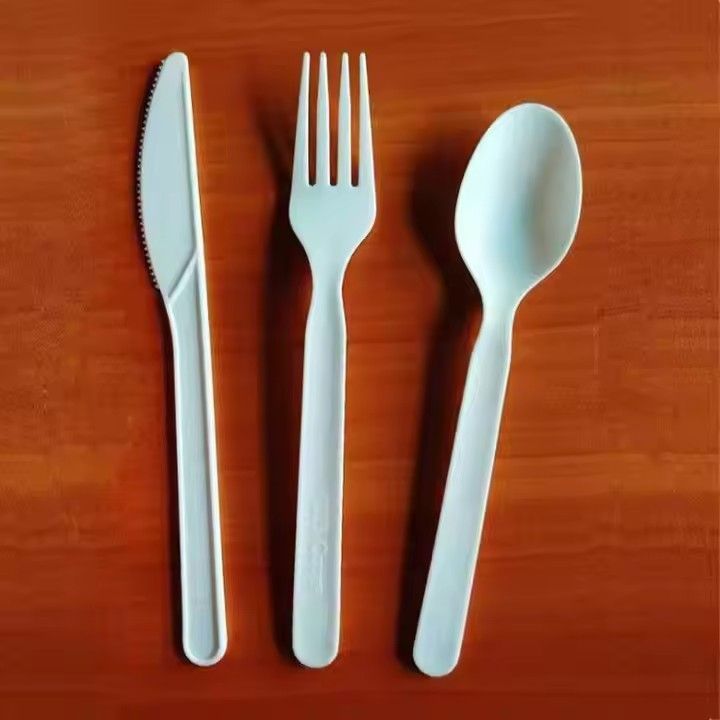 6inch 7inch eco-friendly disposable biodegradable compostable pla cutlery knife fork spoon