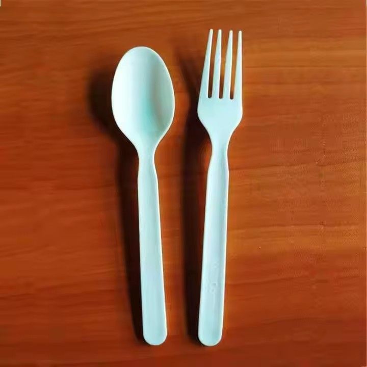 6inch 7inch eco-friendly disposable biodegradable compostable pla cutlery knife fork spoon