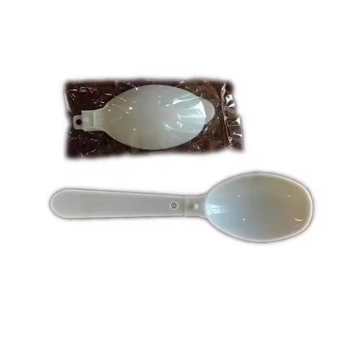 OEM PP custom color white disposable plastic ice cream foldable spoon