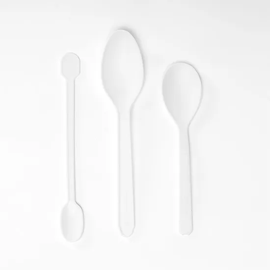 PLA Cake Dessert Spoon Compostable Cpla Ice Cream Spoon Stirring Stick Fully Degradable