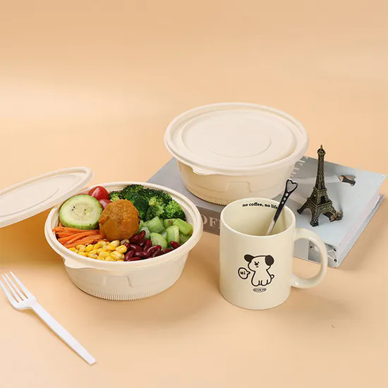 Biodegradable Fast Food Packaging Lunch Bowl Take Away Cornstarch Salad Disposable Bowl