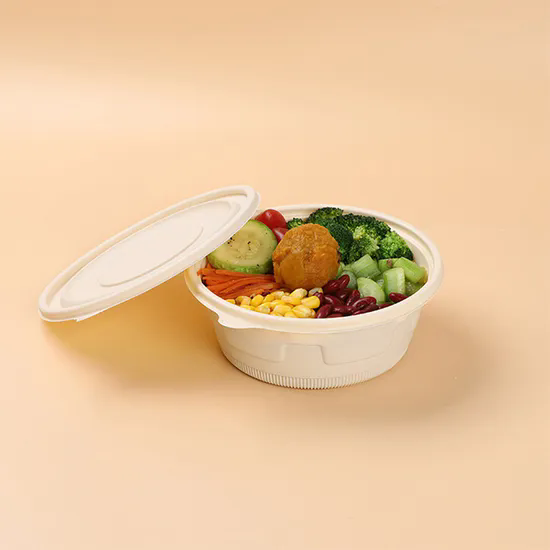 Biodegradable Fast Food Packaging Lunch Bowl Take Away Cornstarch Salad Disposable Bowl