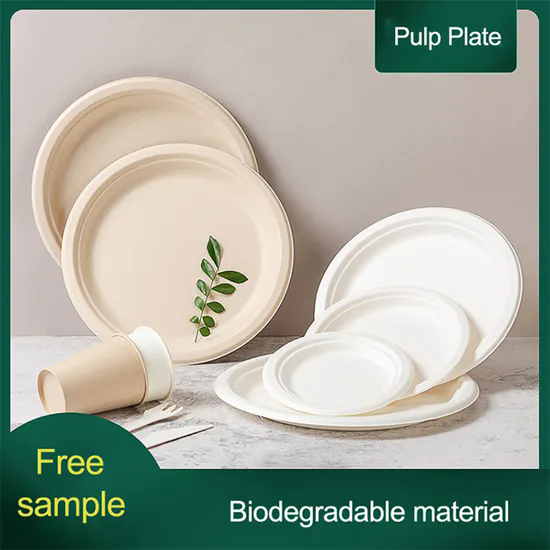 Compostable Disposable Pulp Paper Plates Durable Biodegradable Round Sugarcane Bagasse Plate