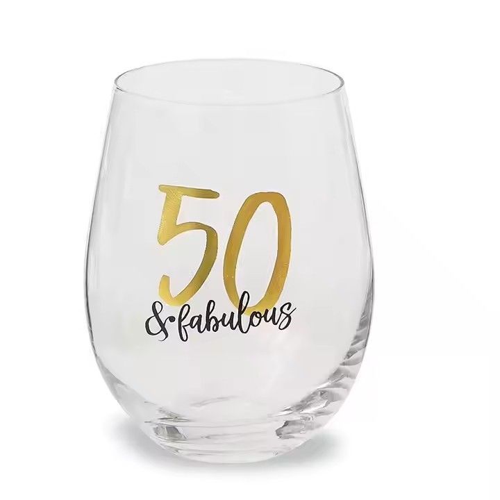 Stemless glass Wine Glass with logo customized