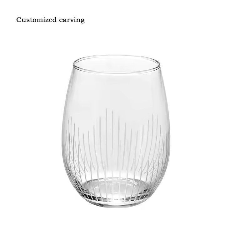 Stemless glass Wine Glass with logo customized