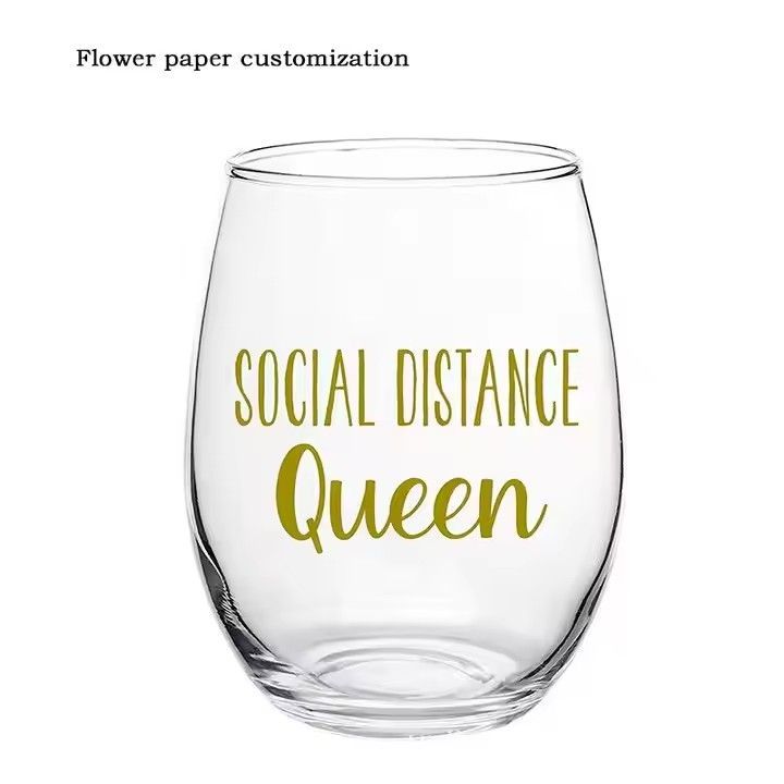 Stemless glass Wine Glass with logo customized