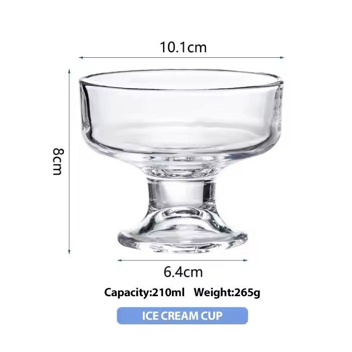 Glassware 120ml 4.1oz Yogurt Sundae Milkshake Dessert Ice Cream Cups Glass with Foot