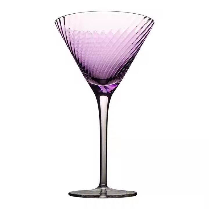 Lead-free glass wine glasses Martini home restaurant bar Purple color Cocktail wine glasses for wedding