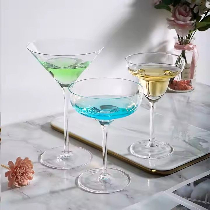 Wholesale Crystal glass sparkling Cocktail Glass cup High dessert cup Home ice cream cup