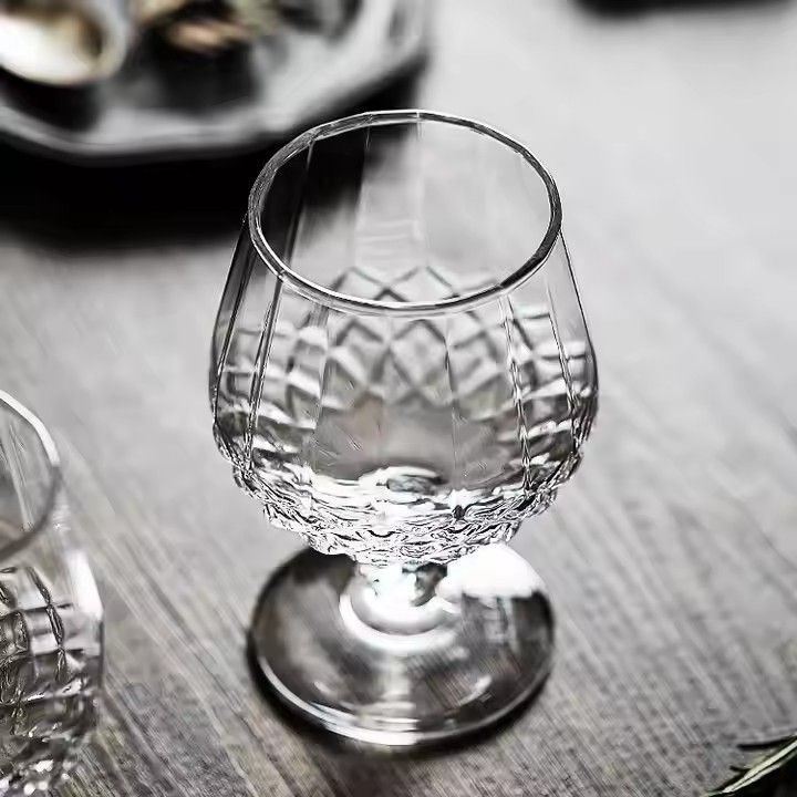 Vintage clear crystal glasses brandy goblet water drinking glasses set juice beer cup Decorative Wine luxury brandy glass cup