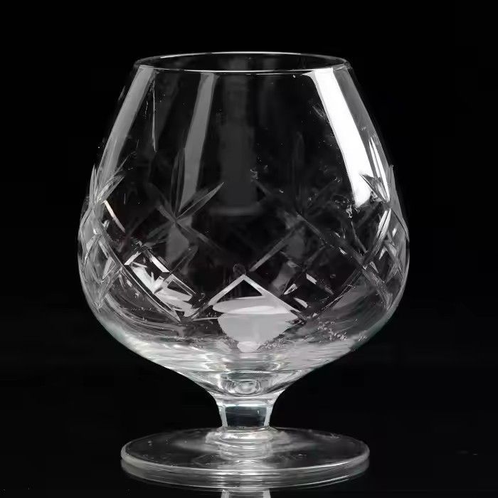 Wholesale drinking brandy glassware crystal snifter glasses with short stem