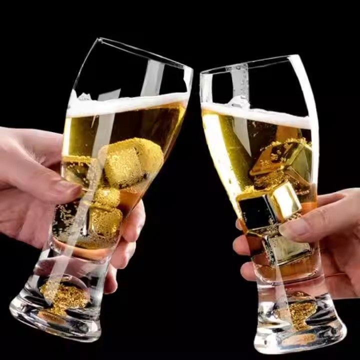 Light luxury crystal glass craft beer glass gold foil craft glass draft beer mug