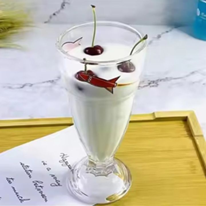 Hot-selling Juice Smoothie Cup Glass Ice Cream Containing No Lead Icecream Cup Shot Glass For Wine