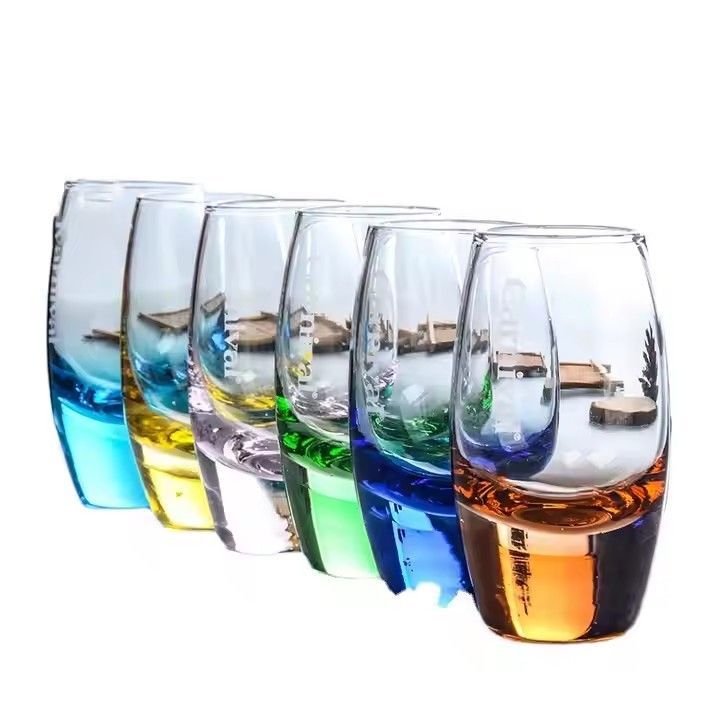 Elegant heavy base vodka glass spirit wine glass durable shot glass