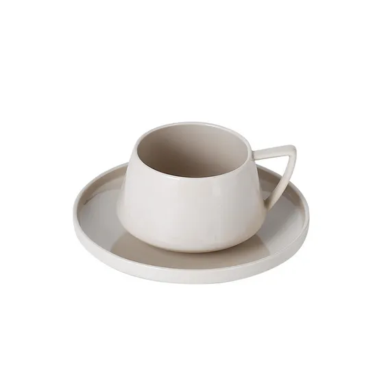 Nordic Porcelain Cup and Saucer Set Home Office Hot Sale Ceramic Coffee Cup Set