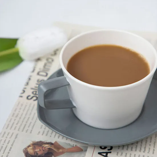 Porcelain Cappuccino Cups with Saucers Nodic Thick Ceramic Espresso Cups Latte Cup and Saucer