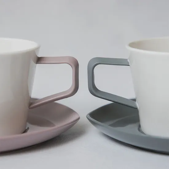 Porcelain Cappuccino Cups with Saucers Nodic Thick Ceramic Espresso Cups Latte Cup and Saucer