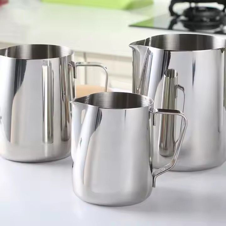 Milk frothing cup kitchen accessories thickened 304 stainless steel coffee pull flower cup